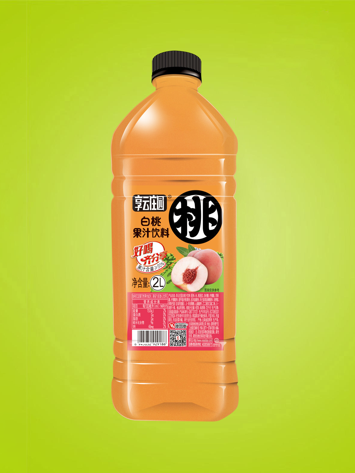白桃果汁饮料2l
